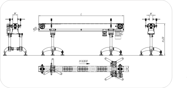 龍骨鏈輸送機(jī)示意圖 龍骨鏈輸送機(jī)示意圖