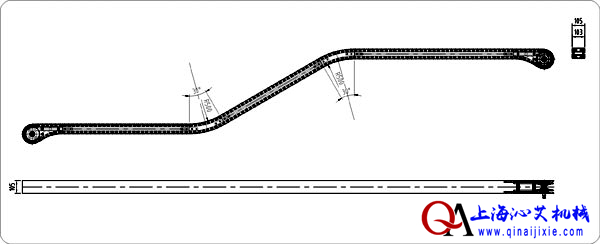 柔性鏈板螺旋輸送機示意圖 柔性鏈板螺旋輸送機示意圖